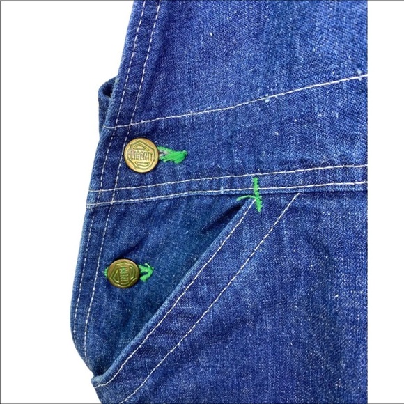 Liberty Dark Denim Bib Overalls Size 40 X 30 - Picture 4 of 8